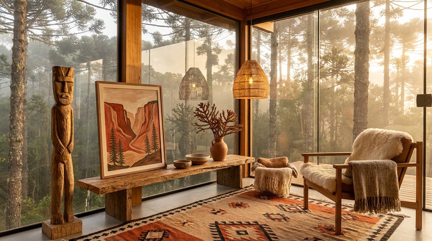 Interior with local art