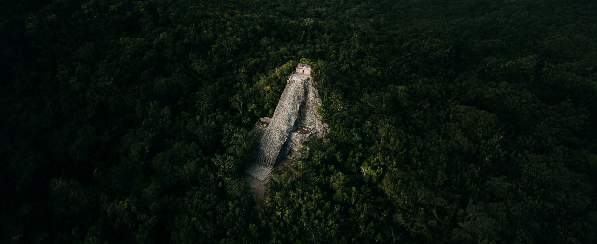 Maya pyramid of Cobá in the jungle